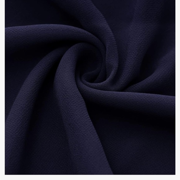 NAVY Elegant Blush Chiffon & Lace Evening Gown for Bridesmaid - Picture 5 of 6